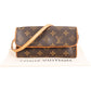 Louis Vuitton Canvas Monogram Twin Pochette Crossbody Bag