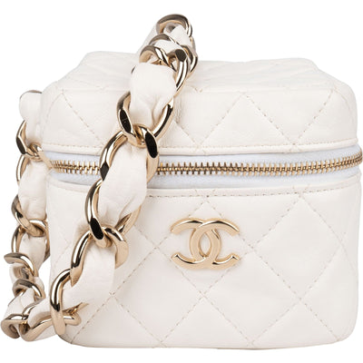 Chanel Quilted Lambskin Small Vanity Chain Handbag