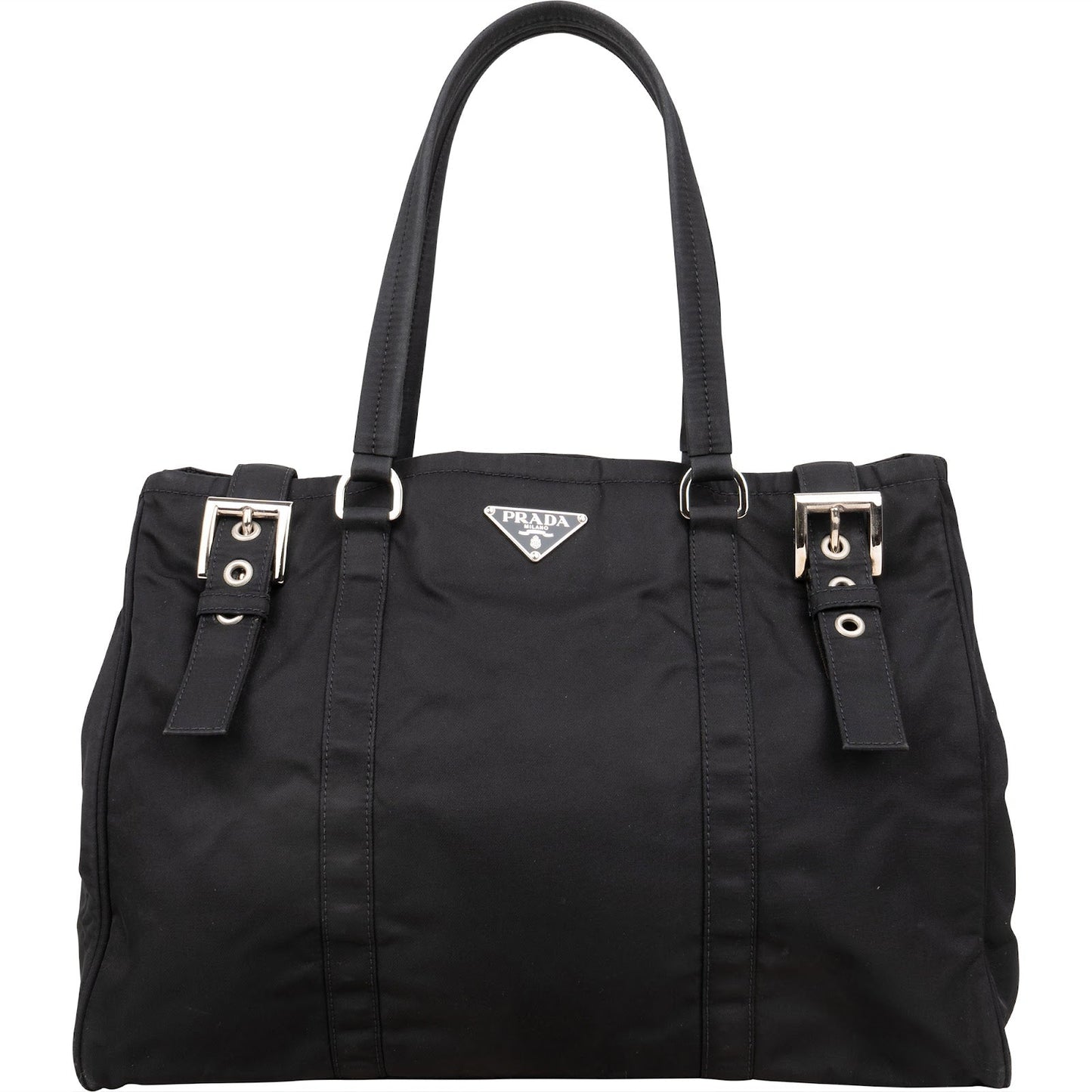 Prada Nylon Triangle Tote Handbag
