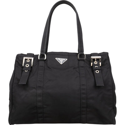 Prada Nylon Triangle Tote Handbag