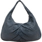 Bottega Veneta Blue Intrecciato Quilted Leather Belly Shoulder Bag
