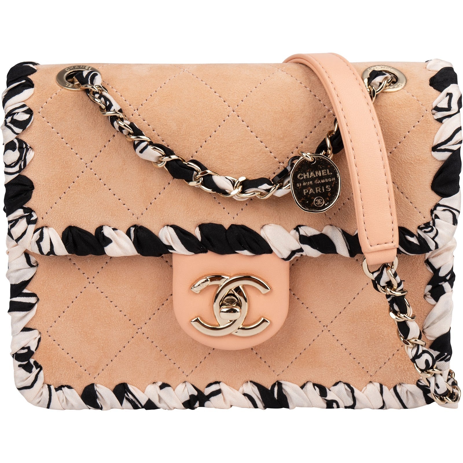 Chanel Stitching Suede Mini Rectangular Single Flap Crossbody Bag