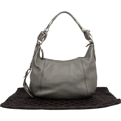 Gucci Pebbled Leather Horsebit Hobo Shoulder Bag