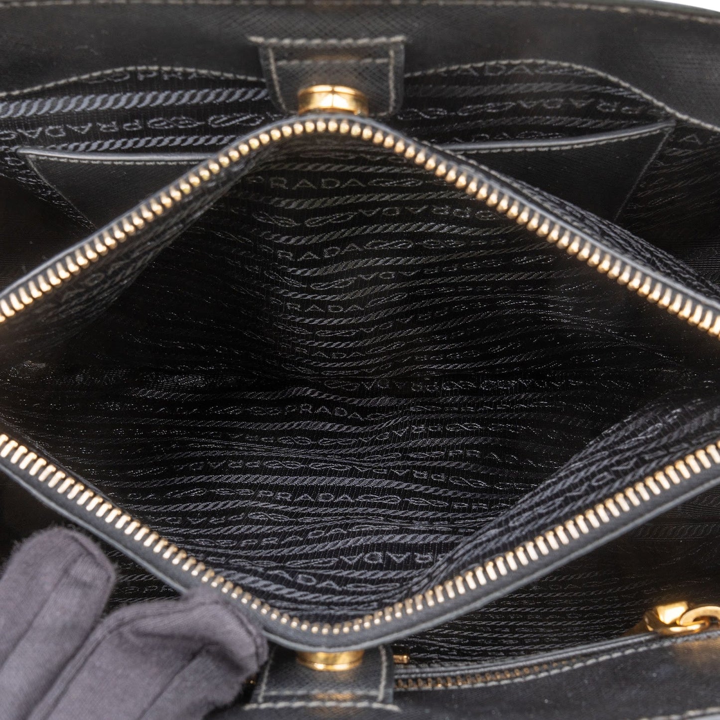 Prada Saffiano Leather Galleria Tote Handbag