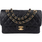 Chanel Quilted Caviar Leather Gold Small Double Flap Shoulder Bag
