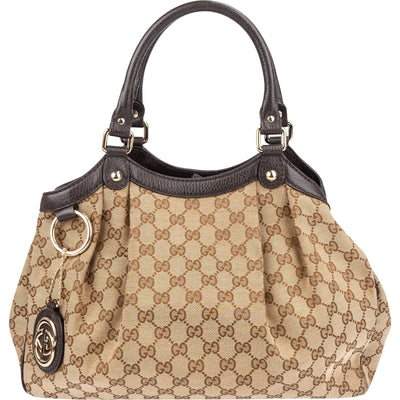 Gucci Monogram GG Canvas Sukey Hobo Handbag