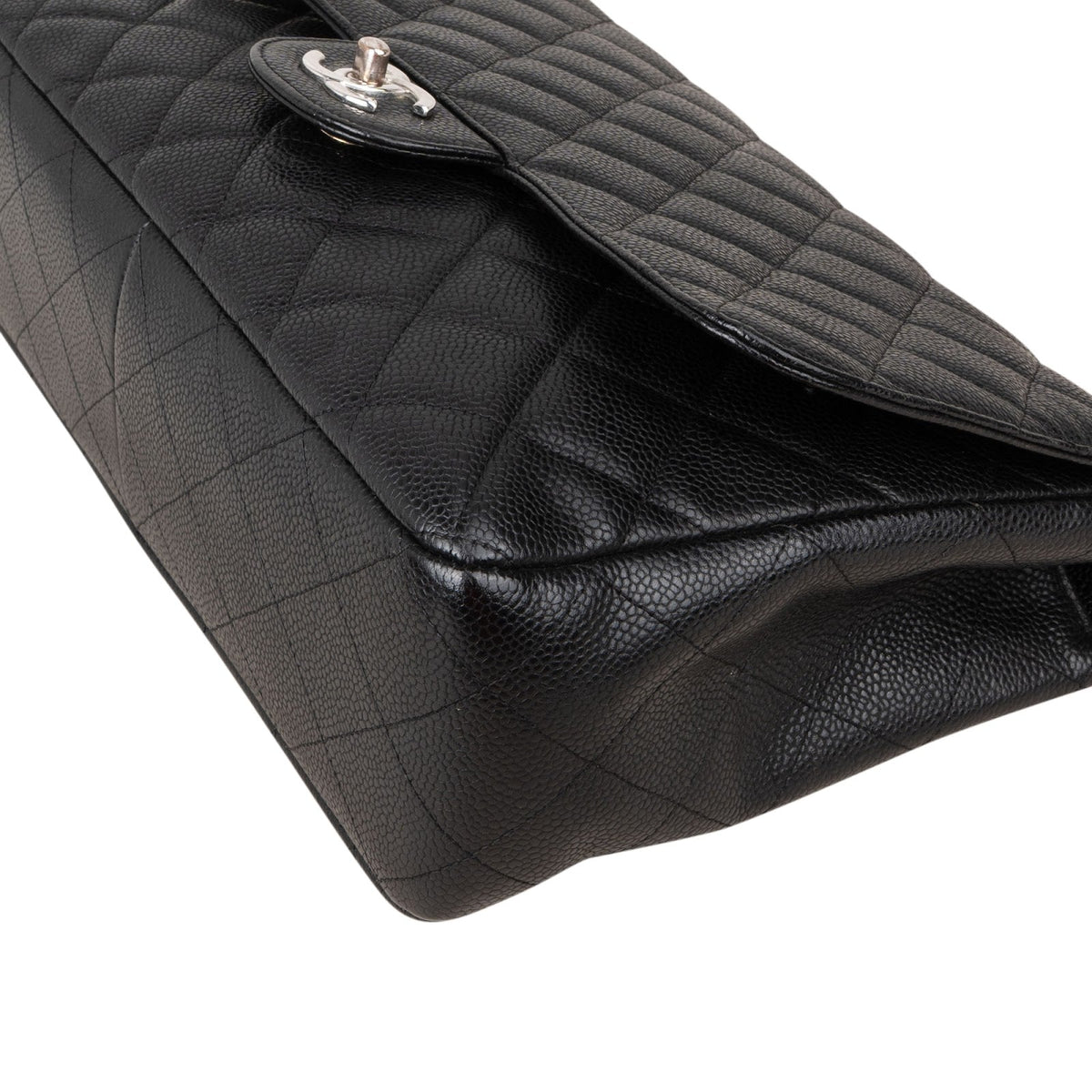 Chanel Quilted Caviar Leather Jumbo Single Flap Crossbody Bag
