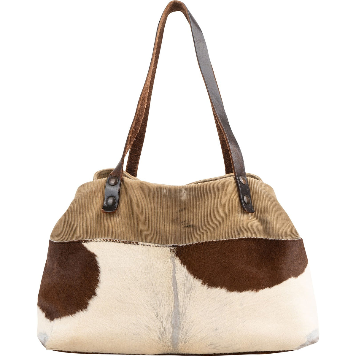 Miu Miu Pony Hair Corduroy Tote Shoulder Bag
