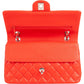 Chanel Quilted Lambskin Palladium Medium Double Flap Shoulder Bag
