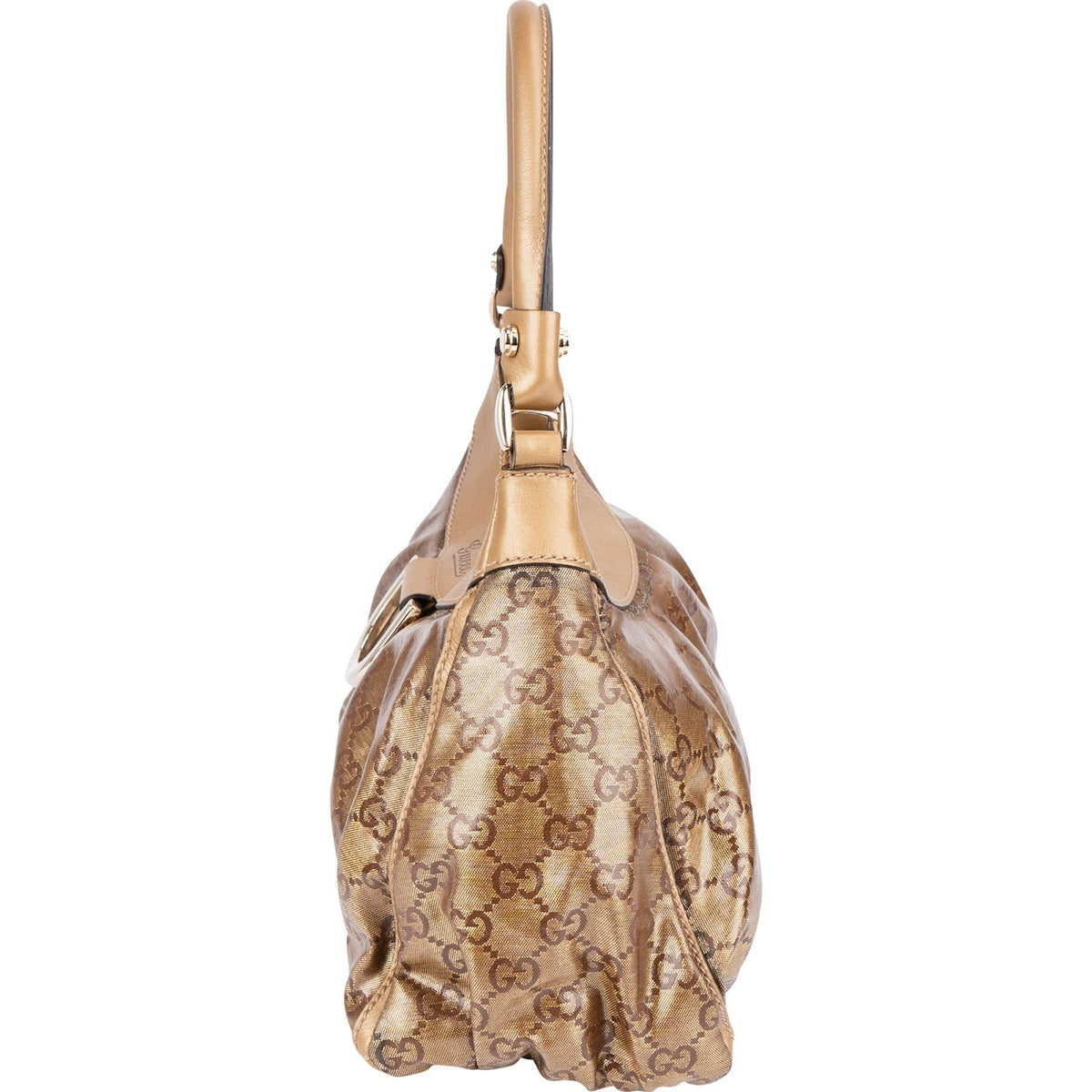 Gucci Monogram GG Coated Metallic Canvas Abbey D-Ring Shoulder Bag