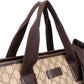 Gucci Monogram GG Supreme Large Tote Crossbody Handbag