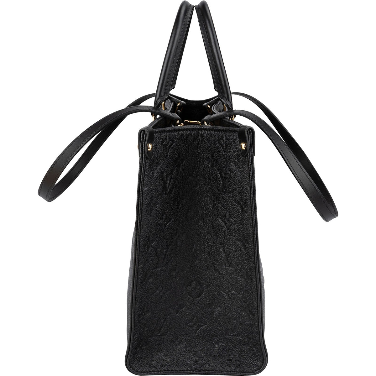 Louis Vuitton Noir Monogram Empreinte Leather OnTheGo MM Shoulder Bag