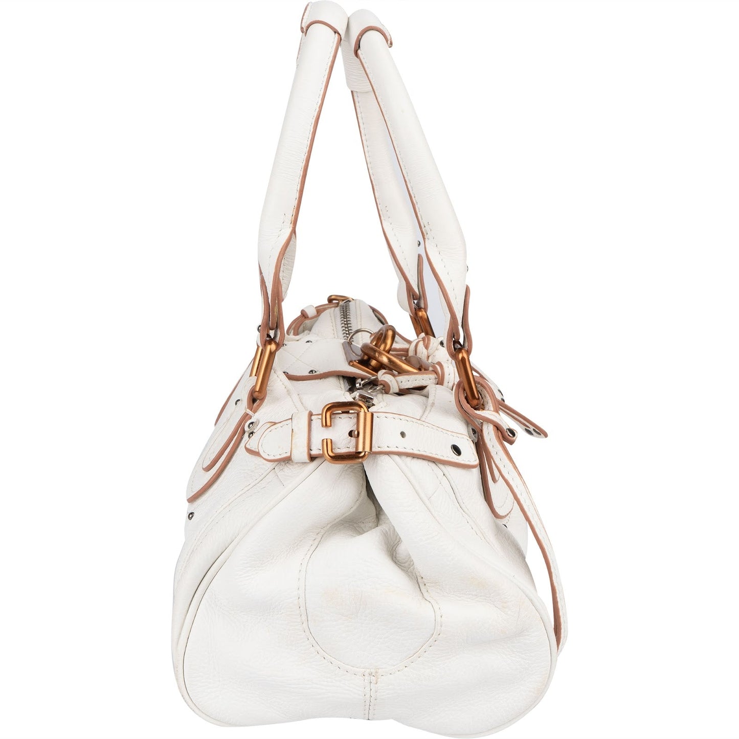 Chloé Pebbled Leather Paddington Satchel Handbag