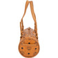 MCM Monogram Visetos Cylinder Boston Handbag
