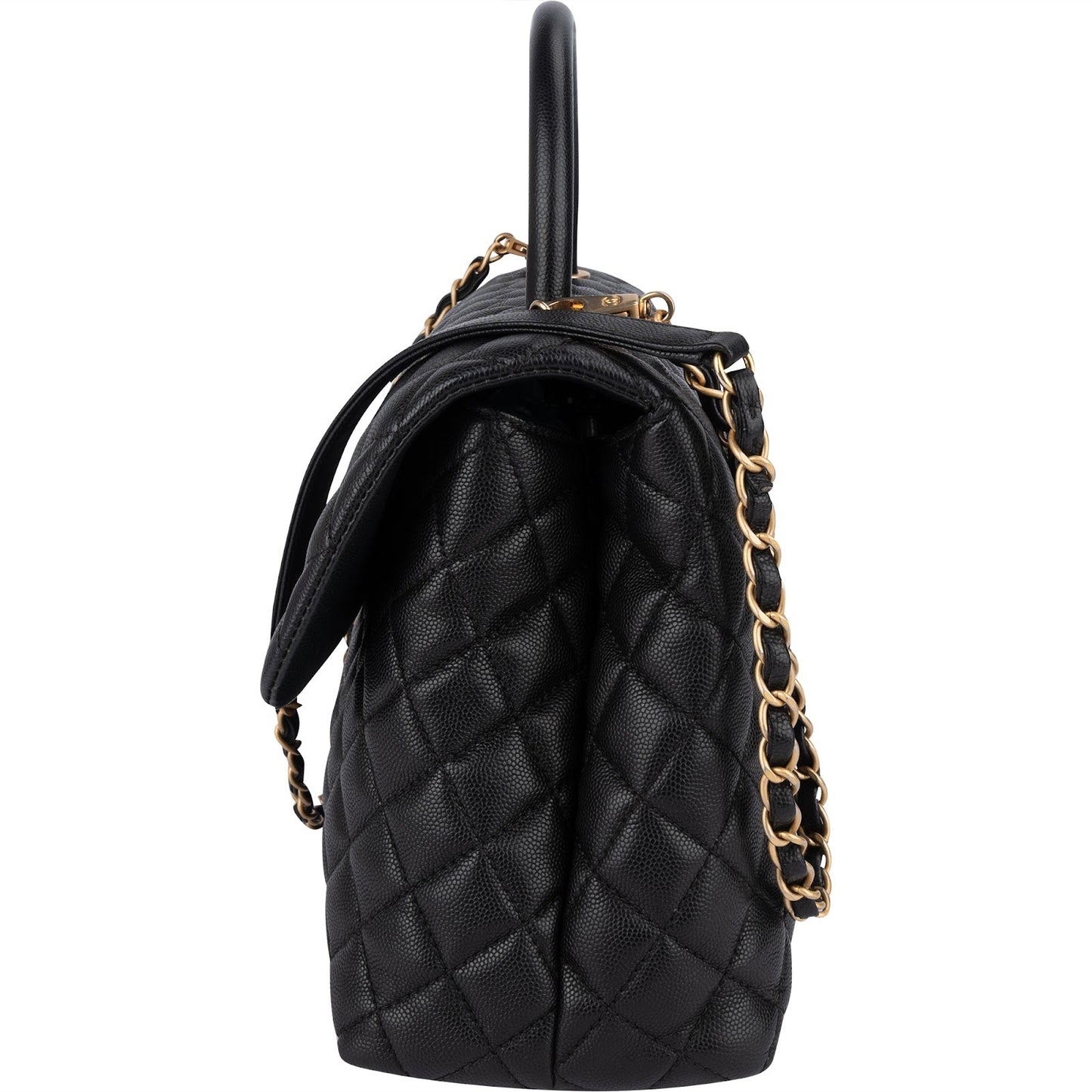 Chanel Jumbo Caviar Leather Coco Handle Handbag