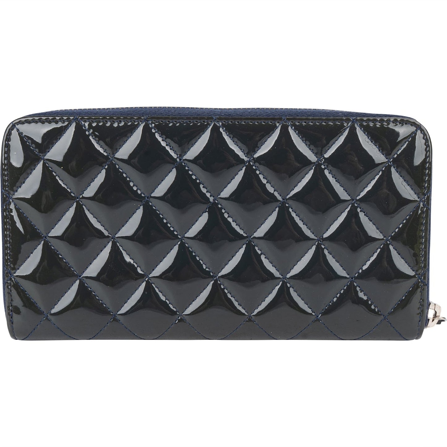 Chanel Quilted Patent Leather CC CC Wallet