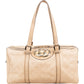 Gucci Beige Guccissima Leather Web GG Boston Shoulder Bag