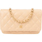 Chanel Quilted Caviar Leather Wallet On Chain Crossbody Bag