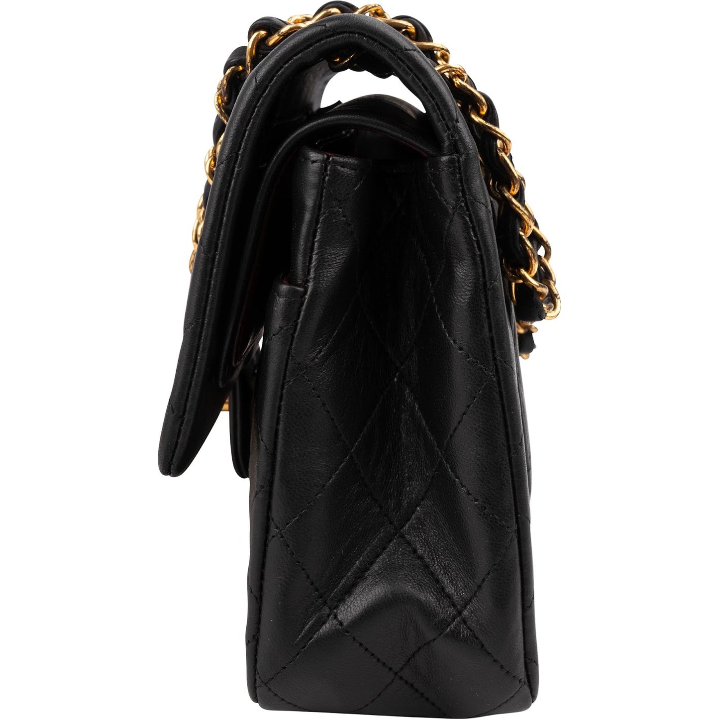 Chanel Quilted Lambskin 24K Gold Medium Double Flap Shoulder Bag