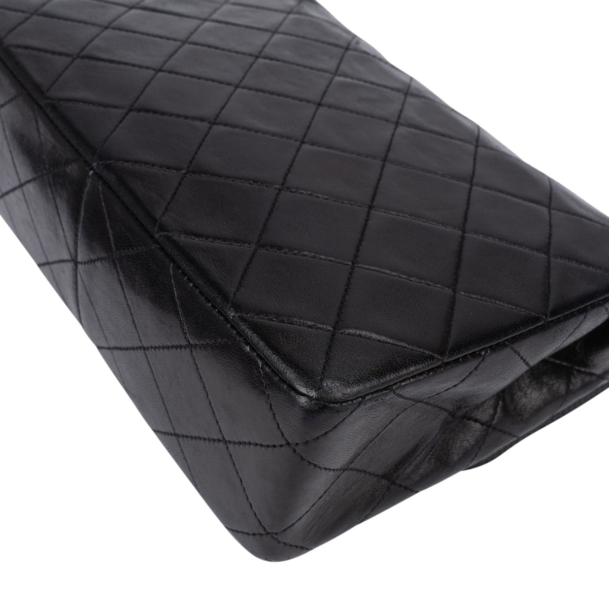 Chanel Quilted Lambskin 24K Gold Single Flap Crossbody Bag