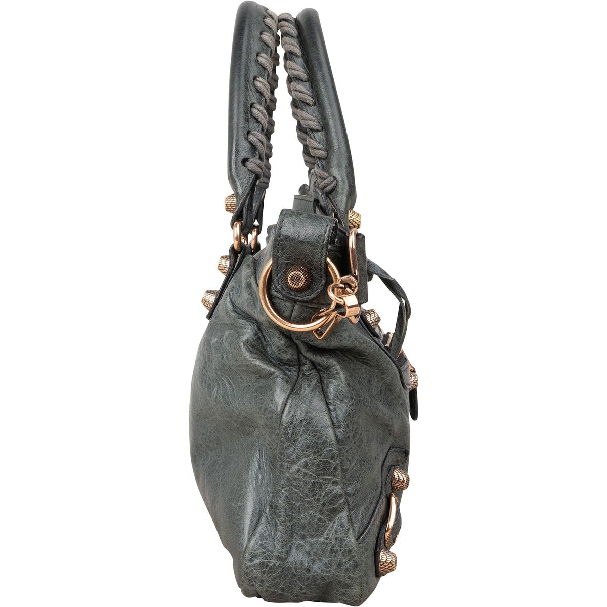 Balenciaga Dark Green Leather Classic City Handbag