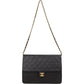 Chanel Quilted Lambskin 24K Gold Single Flap Shoulder Bag