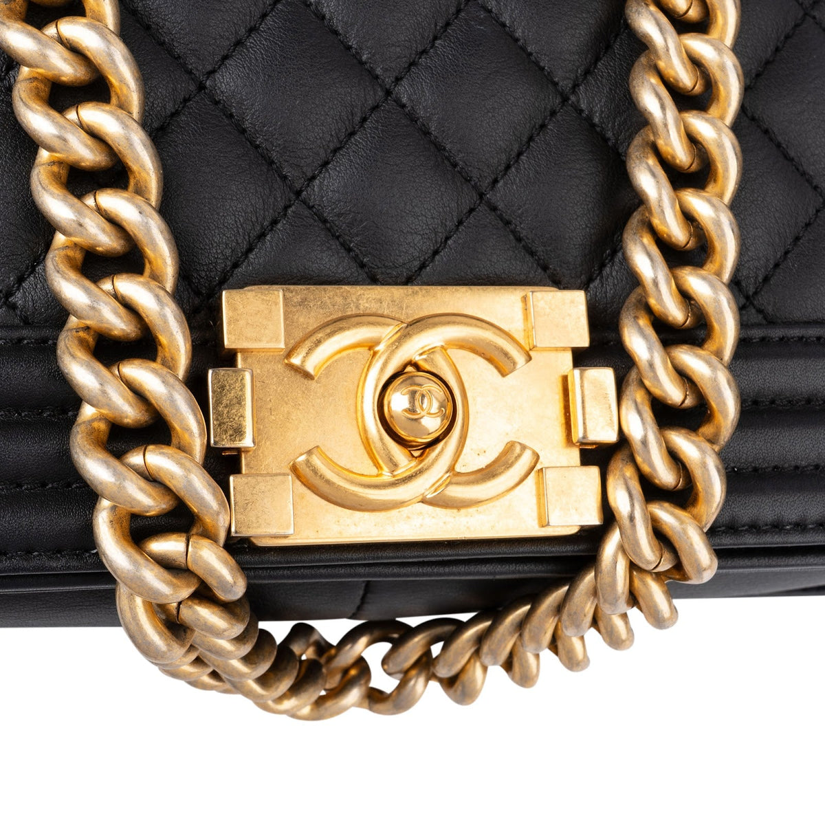 Chanel Quilted Lambskin New Medium Boy Single Flap Crossbody Bag