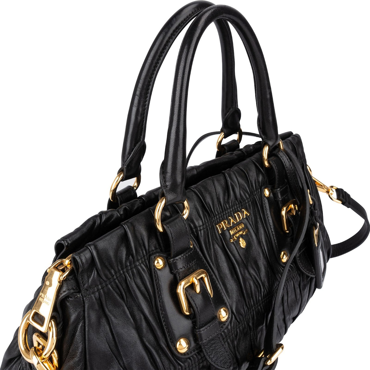 Prada Nappa Leather Gaufre Satchel Handbag