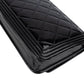 Chanel Patent Leather Quilted Boy Wallet On Chain Crossbody Bag