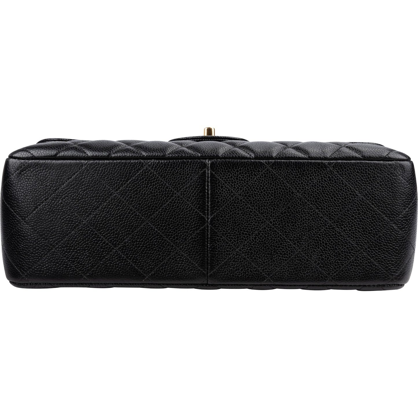 Chanel Caviar Leather Palladium Jumbo Double Flap Crossbody Bag