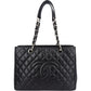 Chanel Quilted Caviar Leather Grand Shopping Tote Shoulder Bag