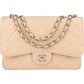 Chanel Quilted Caviar Leather Palladium Jumbo Single Flap Crossbody Bag
