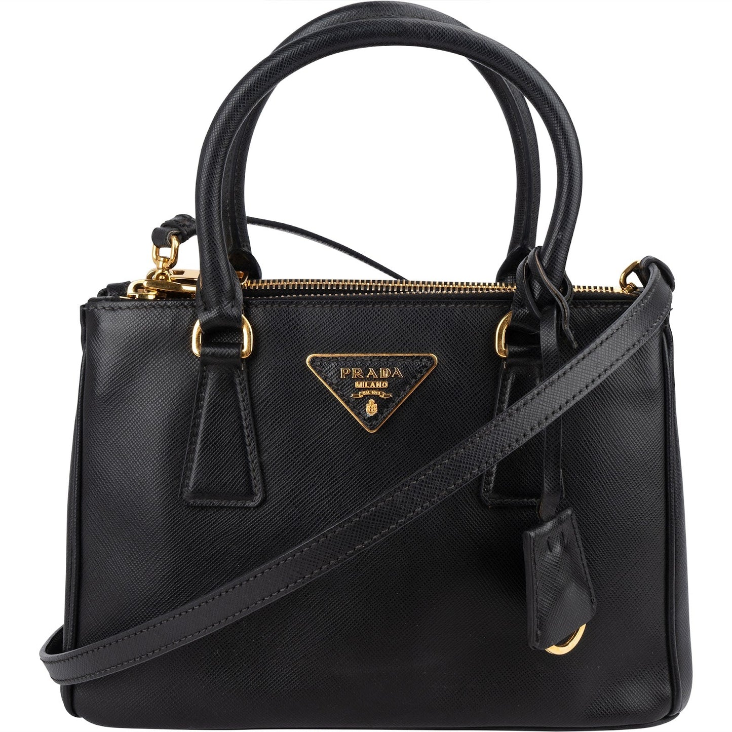 Prada Saffiano Leather Small Galleria Handbag
