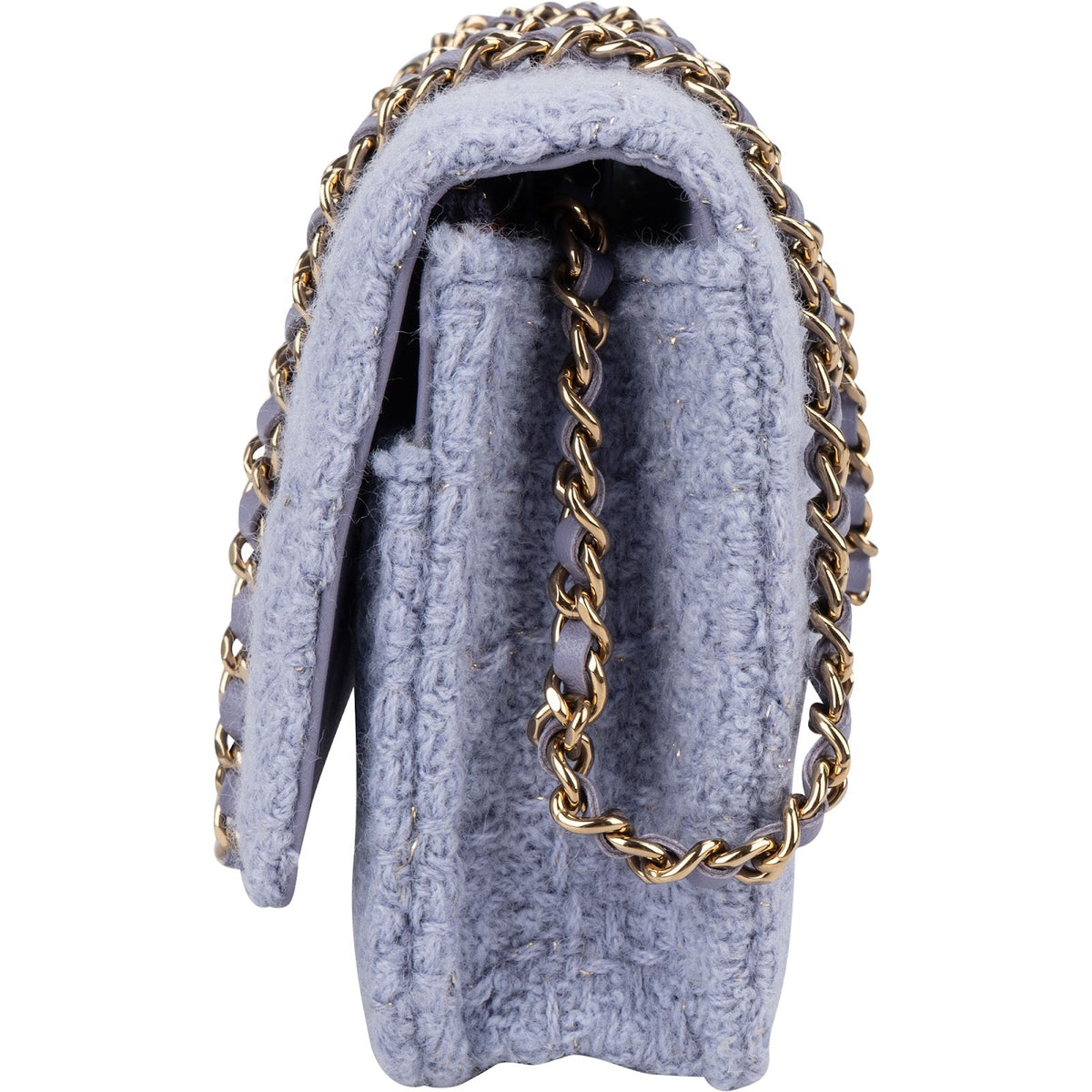 Chanel Quilted Tweed Wallet on Chain Crossbody Bag