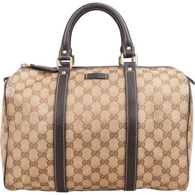 Gucci Monogram GG Coated Canvas Boston Handbag