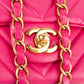 Chanel Quilted Chevron Lambskin Small Single Flap Crossbody Bag