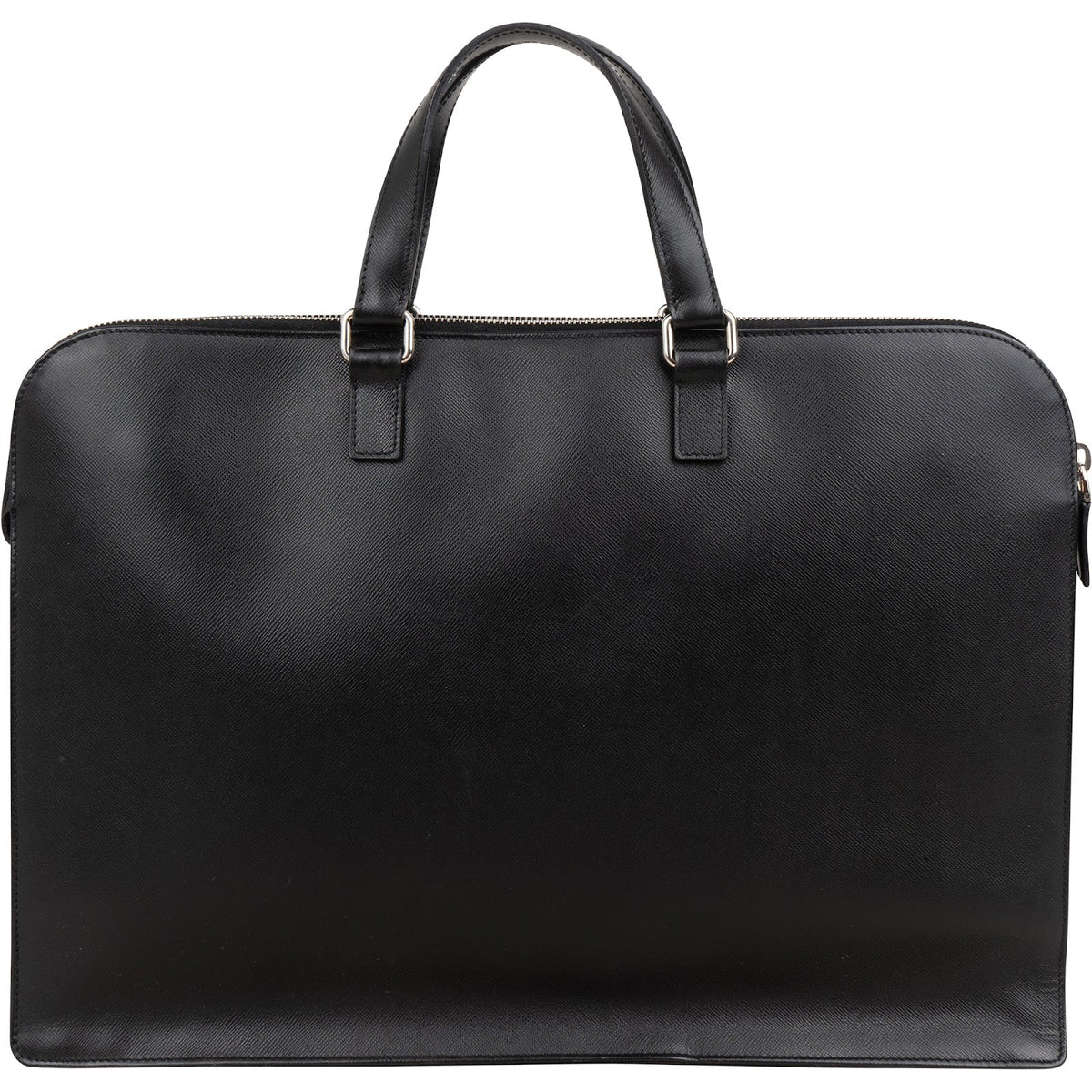 Prada Saffiano Leather Triangle Briefcase Handbag
