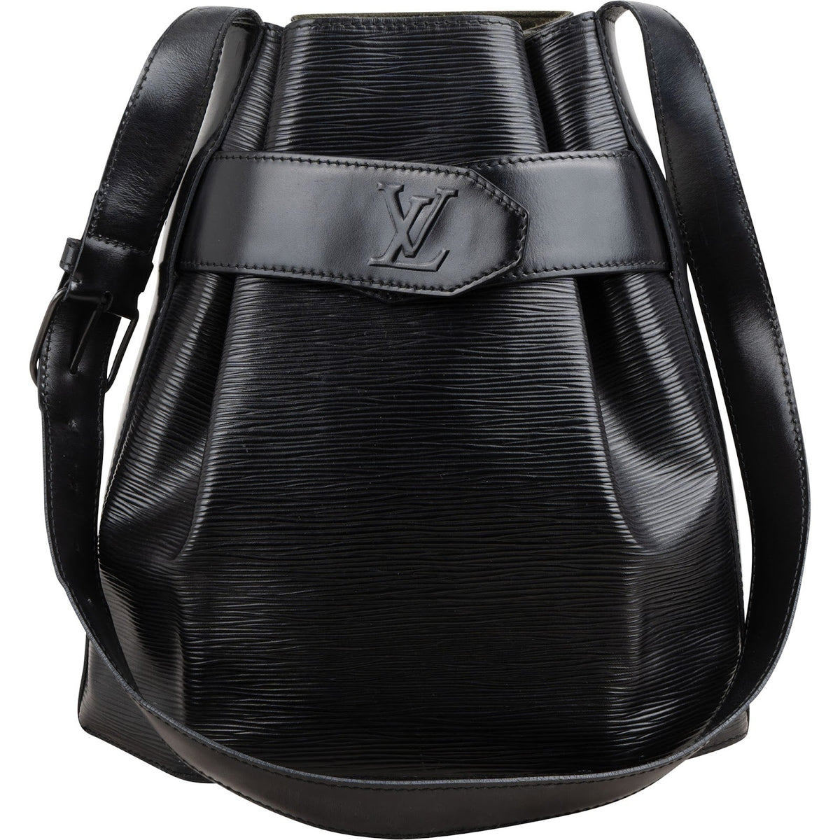 Louis Vuitton Noir Epi Leather Sac d'Epaule PM Shoulder Bag