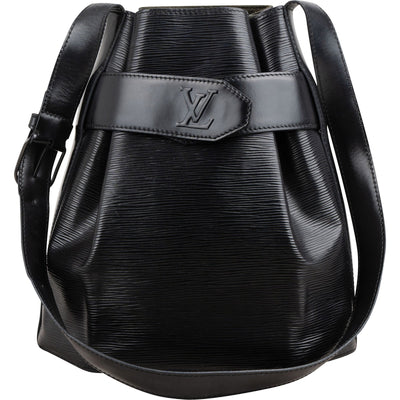 Louis Vuitton Noir Epi Leather Sac d'Epaule PM Shoulder Bag