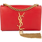 Saint Laurent Red Leather Kate Chain Crossbody Bag