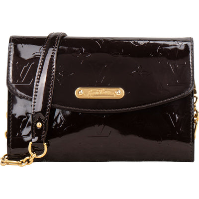 Louis Vuitton Monogram Vernis Leather Bel Air Pochette Wallet On Chain Crossbody Bag