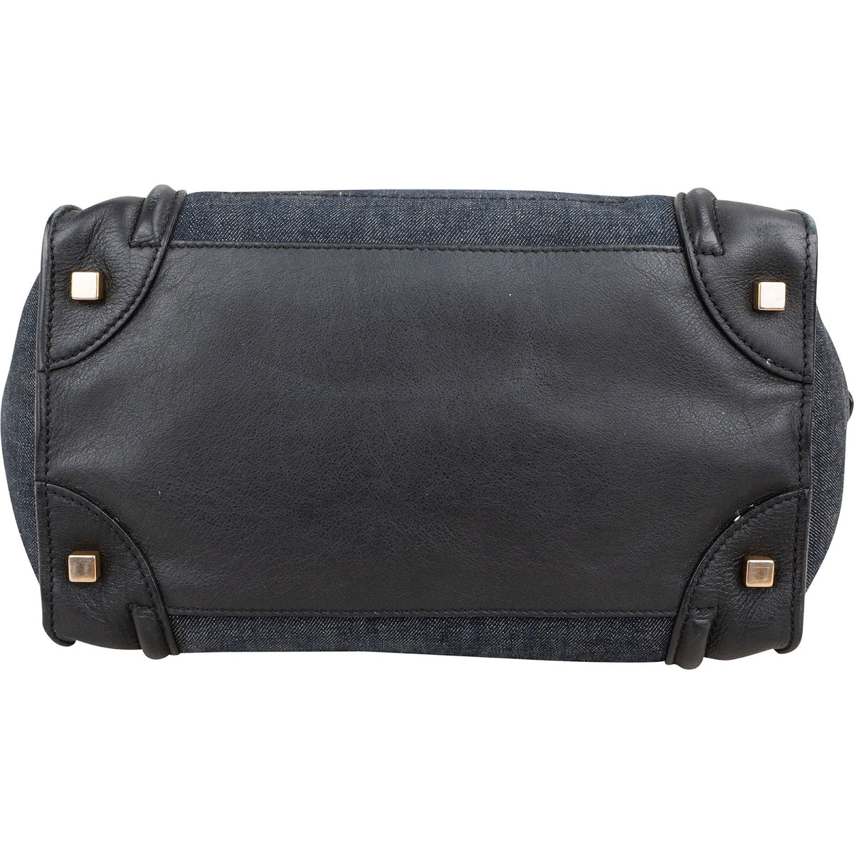 Celine Luggage Tote aus Denim und Leder – Ansicht 6