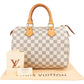 Louis Vuitton Monogram Damier Azur Canvas Speedy 25 Handbag