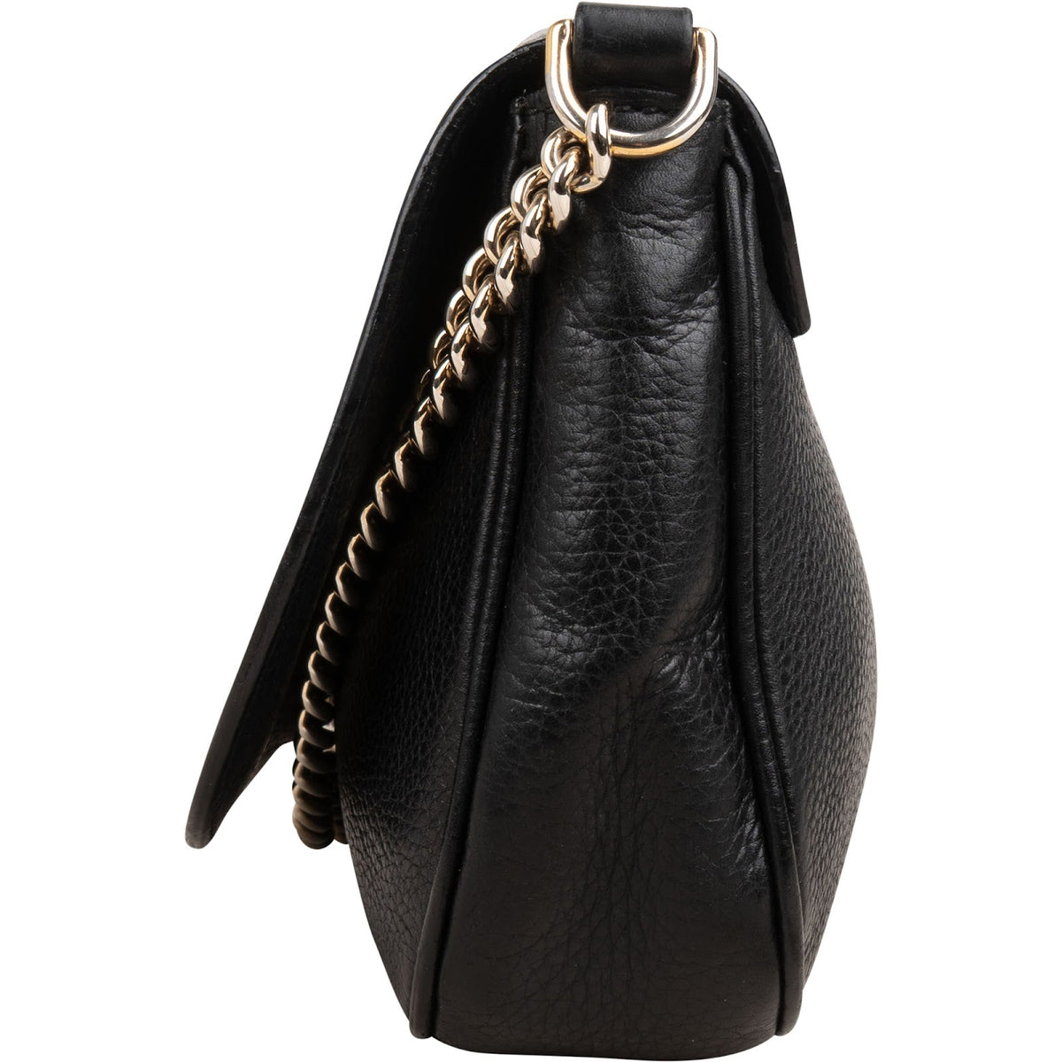 Gucci Pebbled Leather Soho Chain Tassel Crossbody Bag