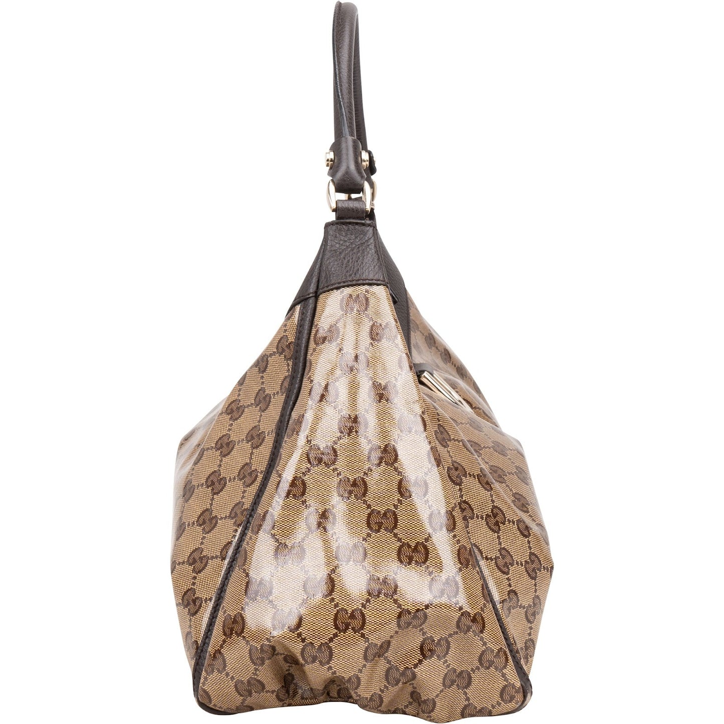 Gucci Monogram GG Crystal Abbey D-Ring Hobo Shoulder Bag
