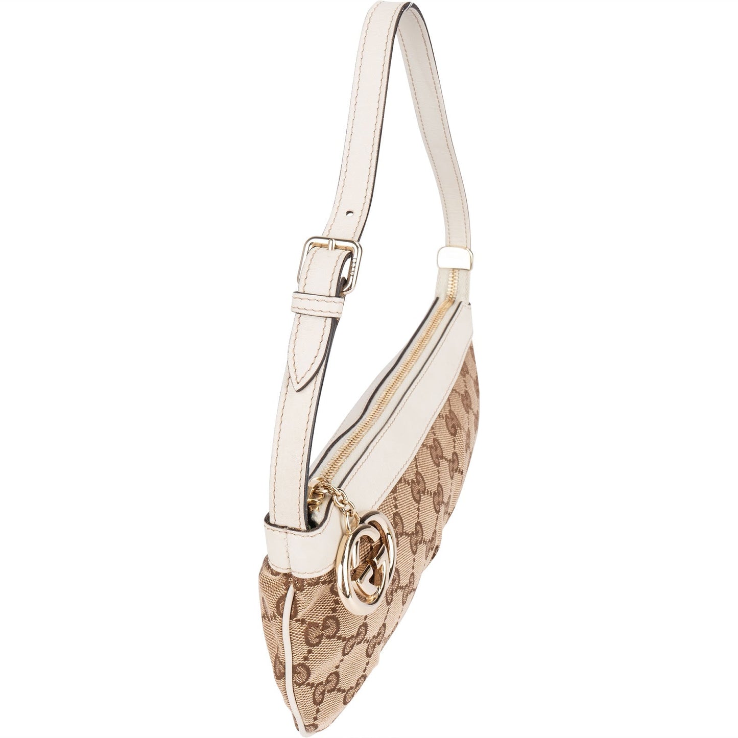 Gucci Monogram GG Canvas Charm Pochette Shoulder Bag