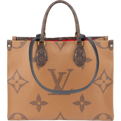 Louis Vuitton Canvas Monogram Giant On The Go MM Handbag