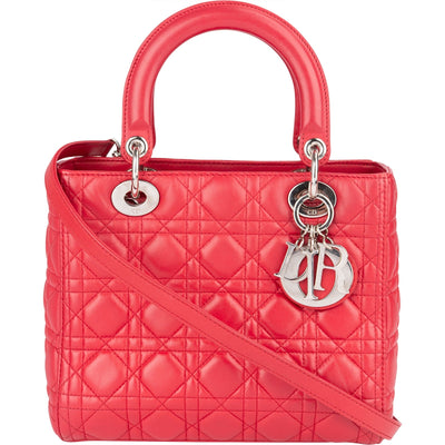 Christian Dior Quilted Leather Lady Dior Handbag