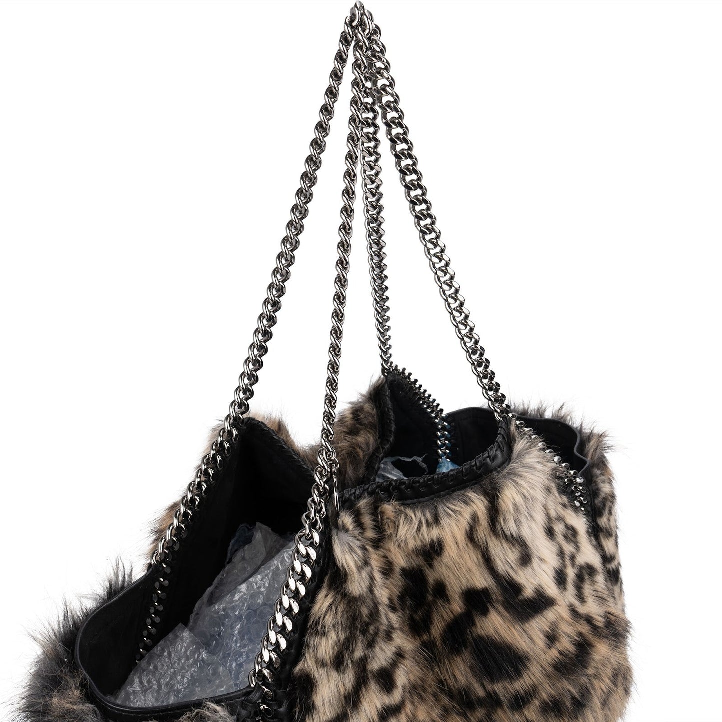 Stella McCartney Faux Fur Falabella 2 Way Shopper Tote Shoulder Bag