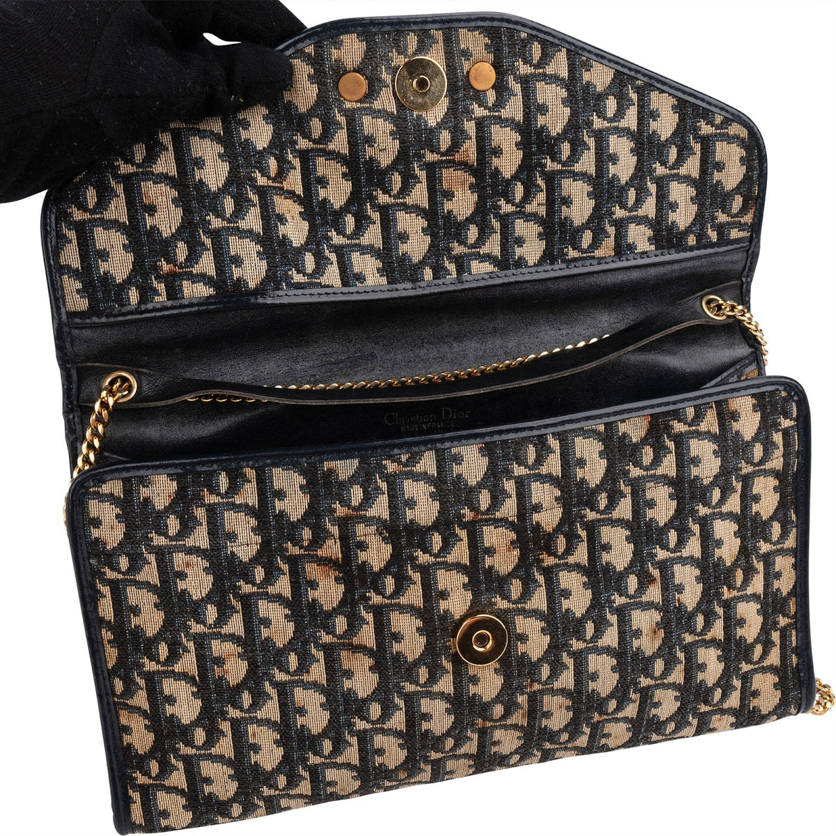 Dior Vintage Single Flap aus Trotter Jacquard – Ansicht 8